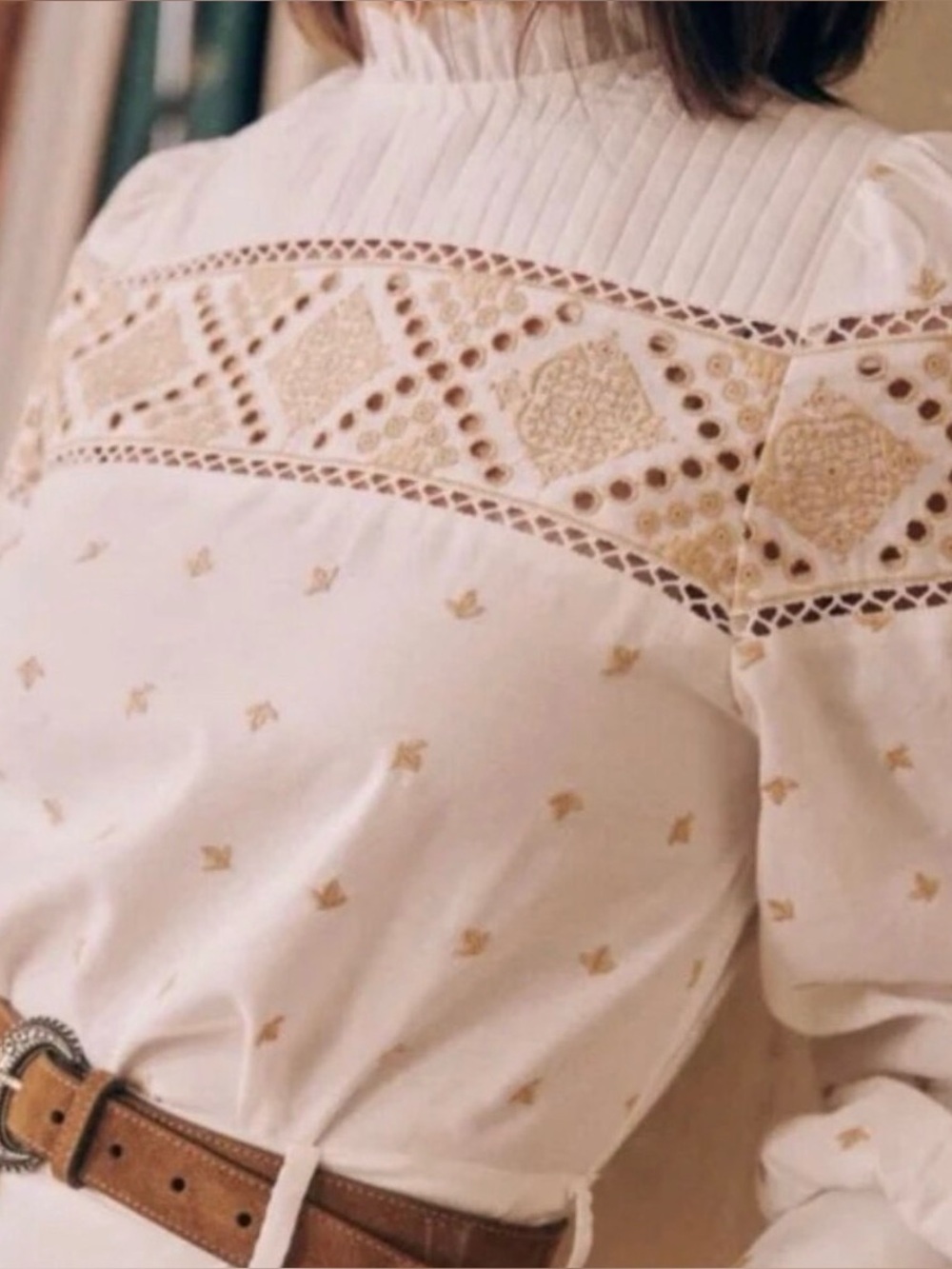 Sezane Lotta Blouse 34 White